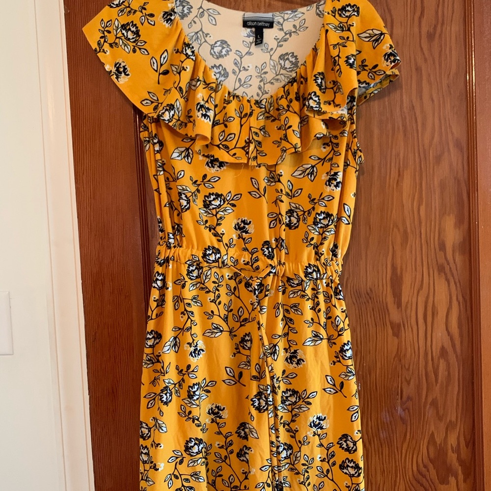 Yellow floral dress